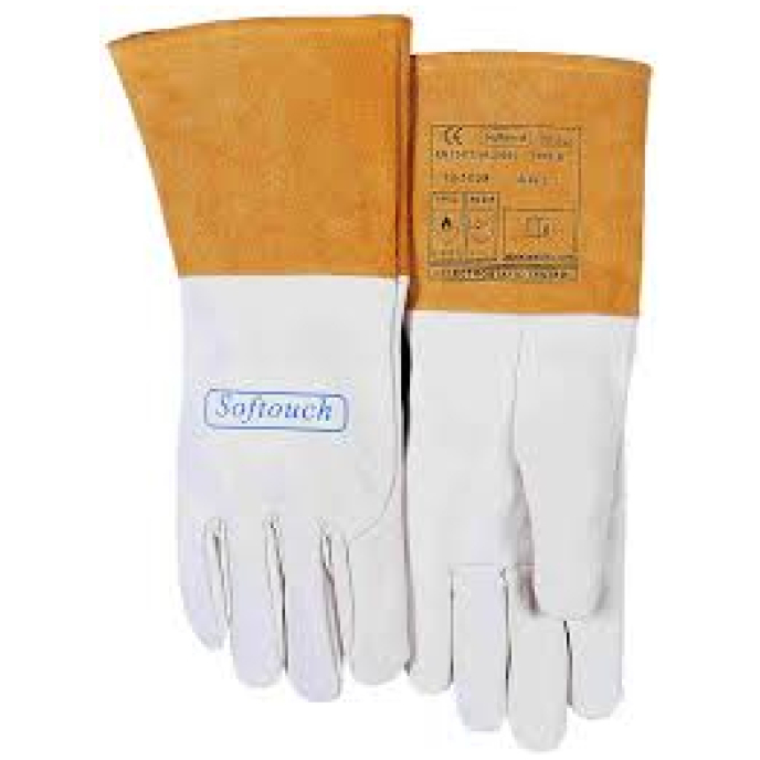 ROKAVICE TIG SOFTOUCH RUMENA/BELA slika