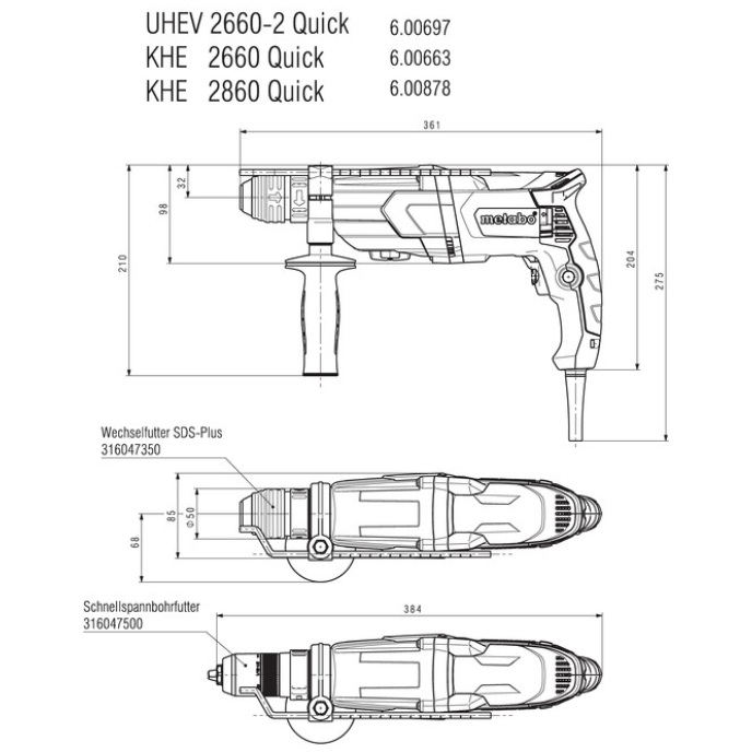 VRTALNO KLADIVO KHE 2660 Quick slika