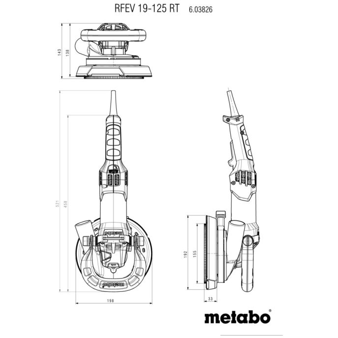 METABO REZKALNIK OMETA RFEV 19-125 RT slika