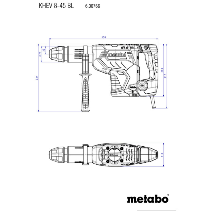 METABO KHEV 8-45 BL komb.vrtalno kladivo slika