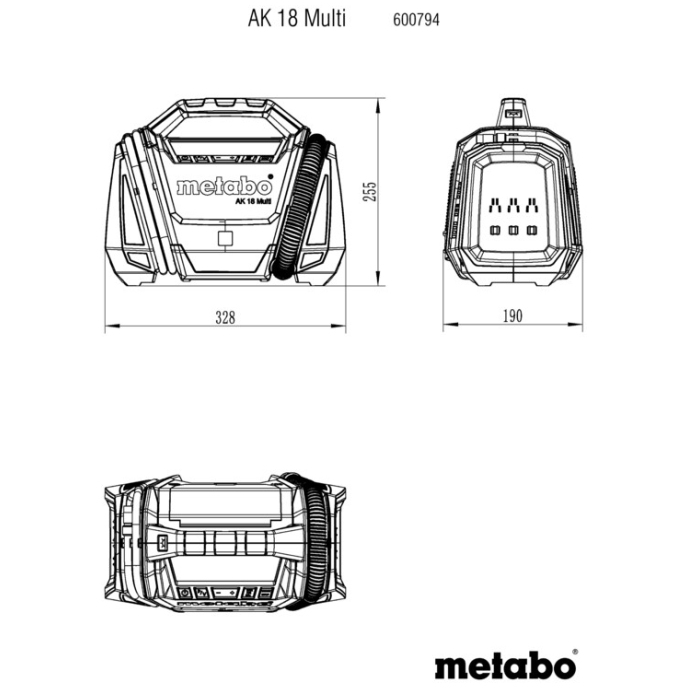 BATERIJSKI KOMPRESOR METABO AK 18 MULTI slika